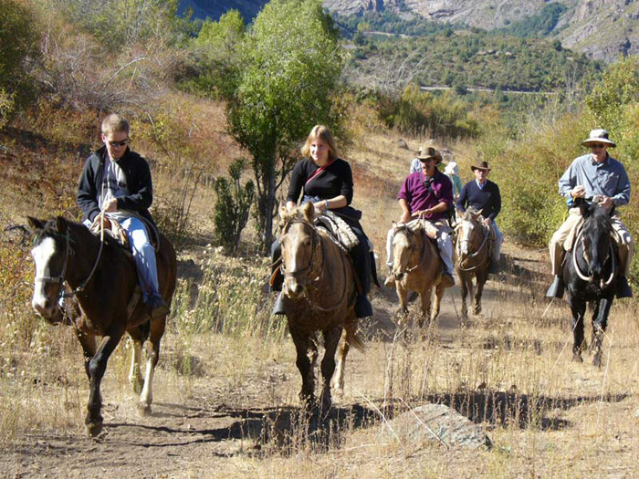 Spanish course in Santiago excursion - horseback riding in the Andes.