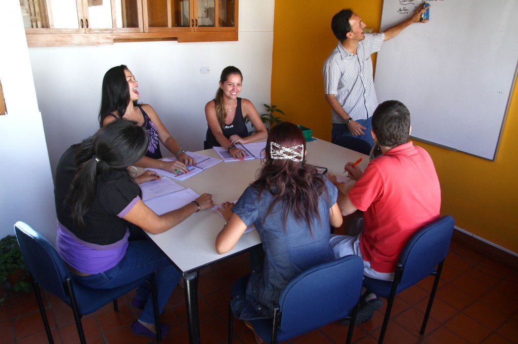 group Spanish class in Lima, Peru