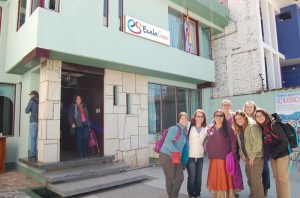 Outside Ecela Cusco.