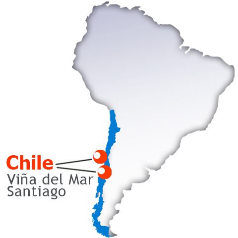 Ecela's locations of Spanish schools in South America